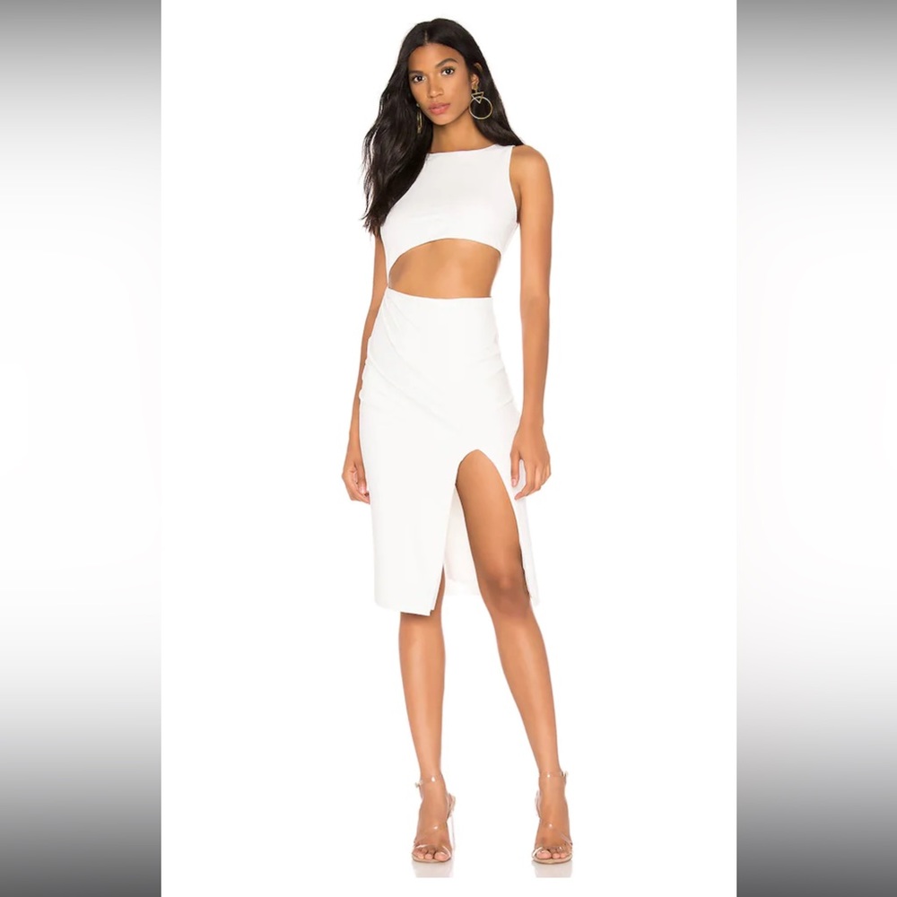 Amira Cut Out Dress in Ivory